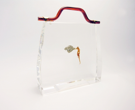 Ted Noten, Dutch design, acrylic handbag, sculpture, drawer
