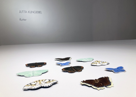 Jutta Klingebiel, enamel, butterflies, flutter, jewelry, German