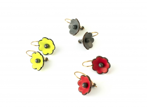 Flower Earrings by Joan Parcher